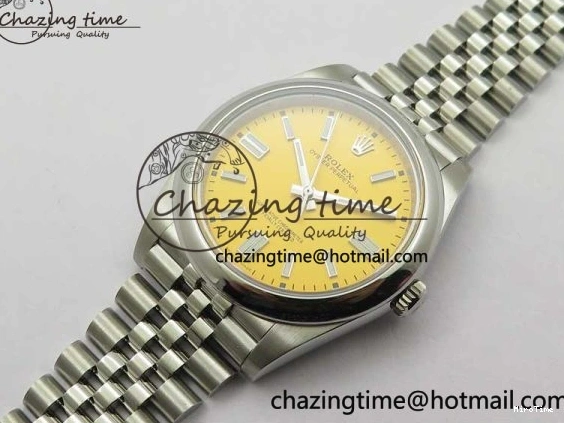 MiroTime 0429 BestValue Oyster Perpetual 41mm 124300 BP Maker Best Edition Yellow Dial on SS Jubilee Bracelet A 2642